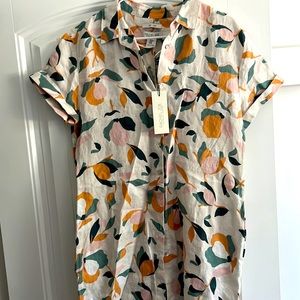Rachel Zoe pattern linen pocket dress